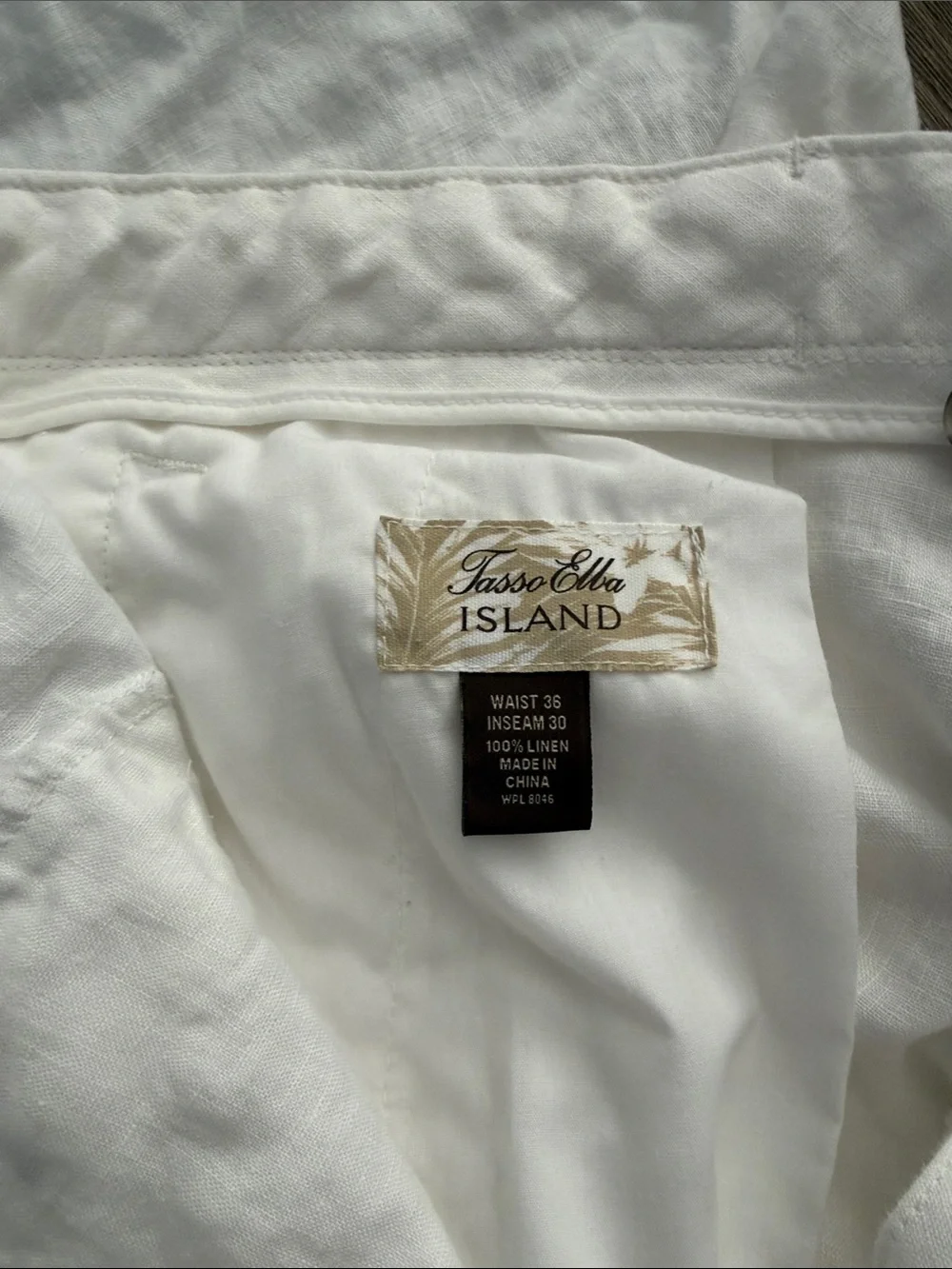 Tasso Elba White Men's Casual Pants